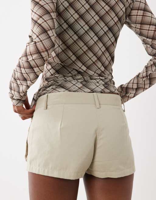 Motel - Nisbet - Latte-hvide minishorts i twill, 5 af 5