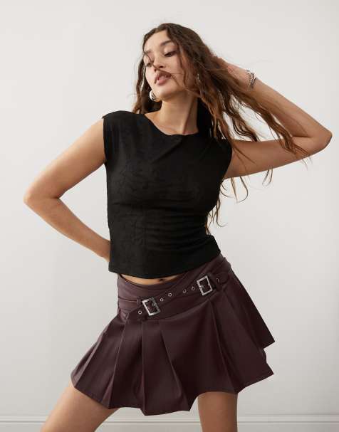 Motel nova floral cap sleeve mesh top in black - view 1