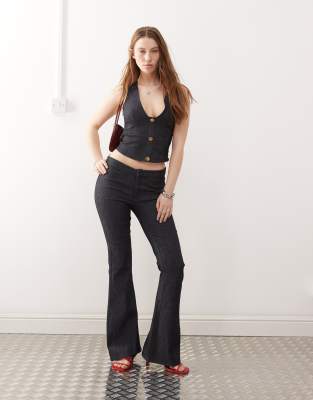 MOTEL ORIA DENIM VEST TOP 