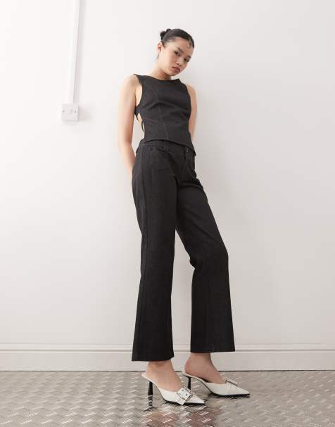 Motel Padali cropped co-ord trouser in dark indigo - view 1