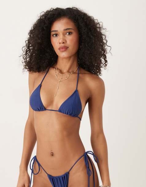 Motel pami bikini top in navy - view 1
