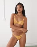 [Motel] Motel Panli lace soft bra in orange L ORANGE