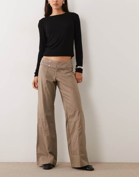 Motel pantaloni Townes con borchie grigio marrone - view 1