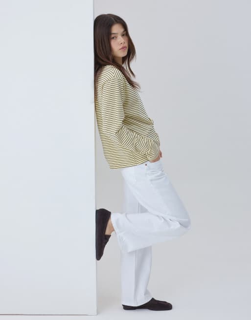Motel - Parallel - Jeans met lage taille in wit, 4 van 4