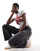 Motel low rise parallel jeans in steel blue