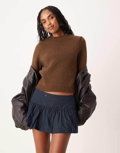 Motel Rafta mini skirt in navy - view 1