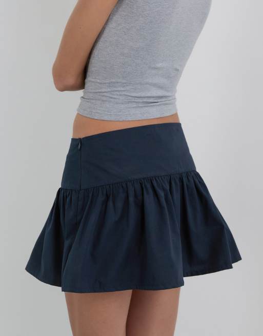 Motel Rafta mini skirt in navy, 2 of 4