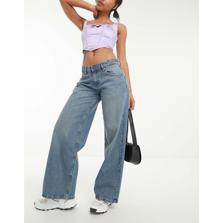 Low Rise Parallel Jeans in Vintage Bleach