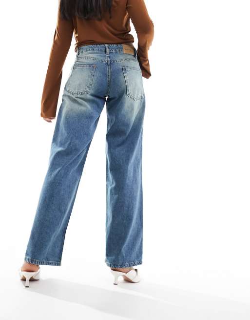 Motel roomy low rise jeans in sea green