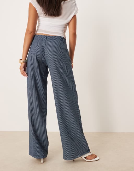 Motel - Roomy - Pantalon ultra large - Indigo rayé, 3 de 5