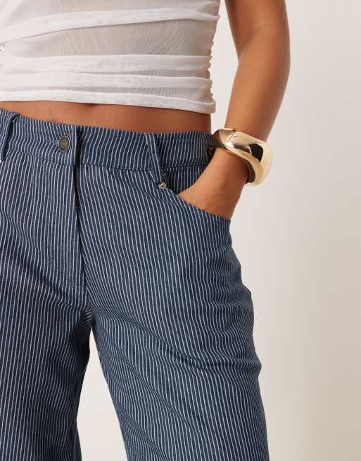 Motel - Roomy - Pantalon ultra large - Indigo rayé, 4 de 5