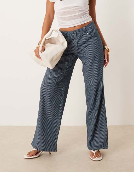 Motel - Roomy - Pantalon ultra large - Indigo rayé, 5 de 5