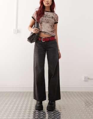 Motel Roomy Wide Leg Low Rise Jeans In Washed Black - Asos Jeans New In 29th October 2024