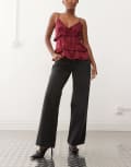 [Motel] Motel roomy wide leg low rise jeans in washed black W28 L30 Washed black