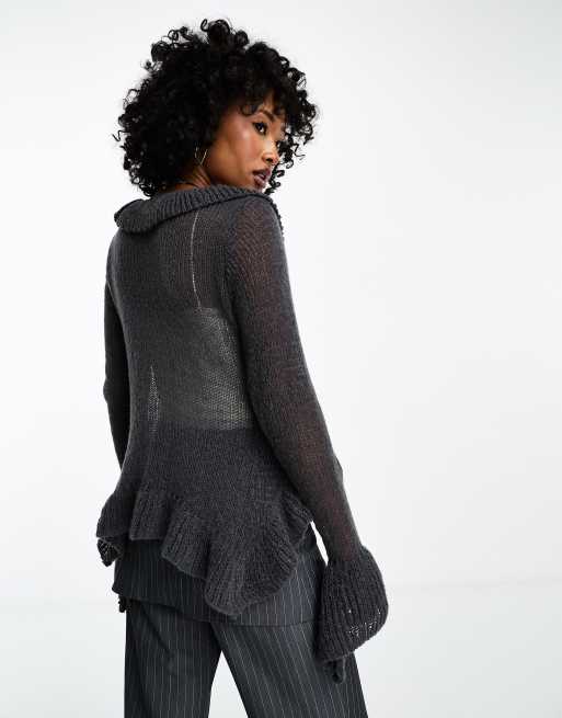 Ruffle 2025 edge cardigan