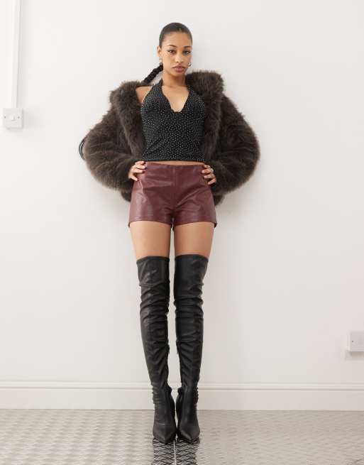 Faux Leather Motel Rocks Red Leather Pants Motel Sanne Faux