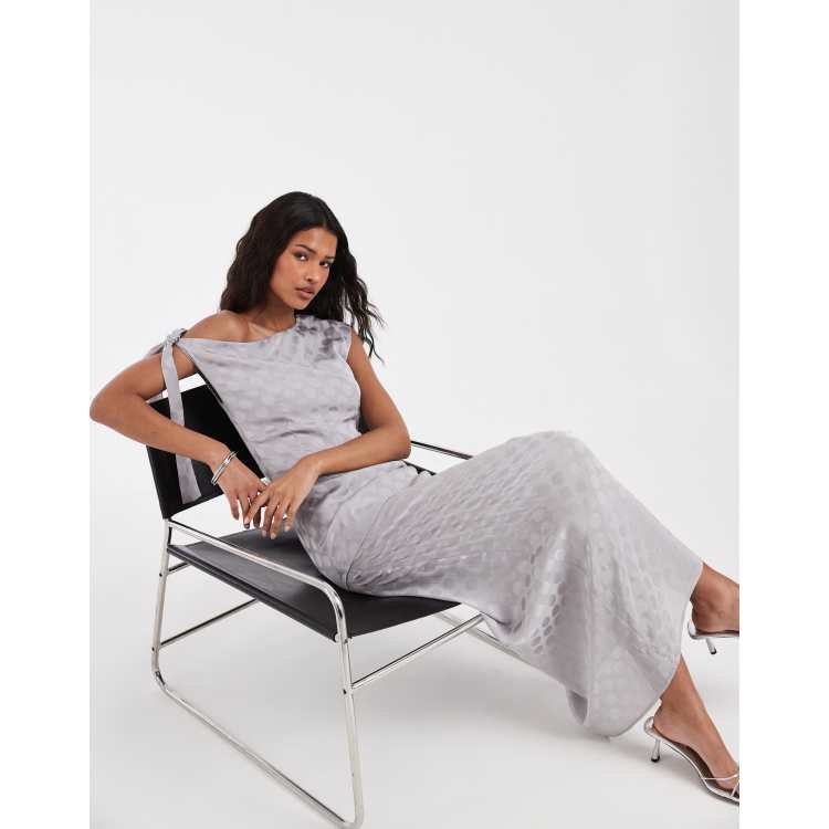 motel silver dress Motel Silver Metallic Nowa Dress