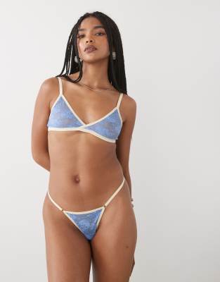 Motel Sarua Contrast Edge Lace Thong