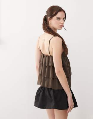 MOTEL SELVINA BOHO RUFFLE CAMI TOP 