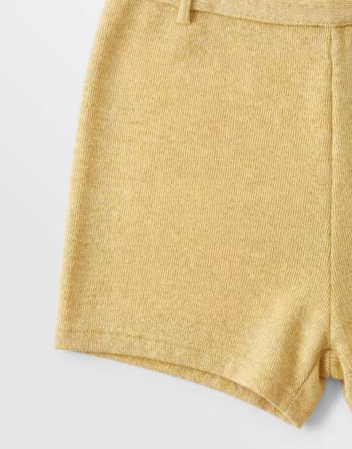 Motel - Sera - Short d'ensemble court en maille scintillante - Jaune, 9 de 9