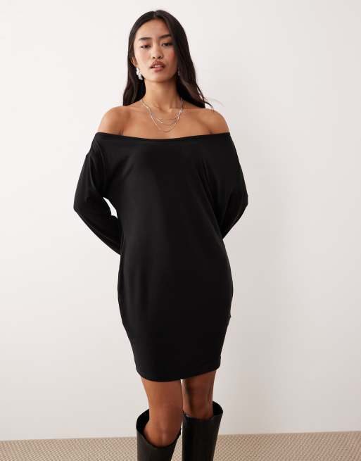 shellie mini dress black Shellie Square Neckline Halter Maxi Dress Black
