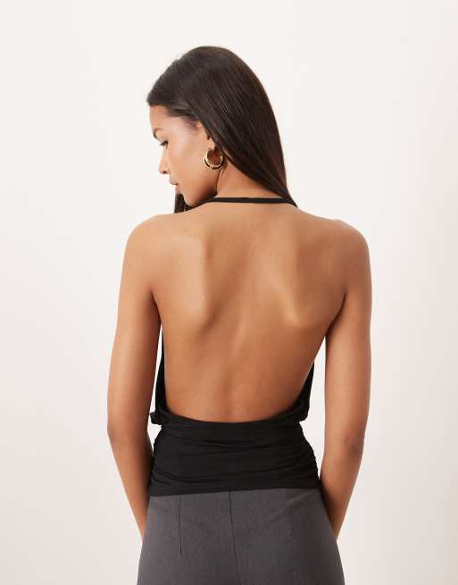 Motel Sherlyn halter top in black, 4 of 4