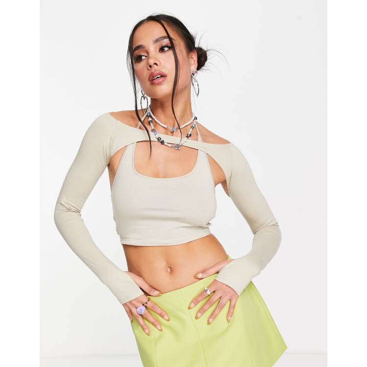 shrug crop top