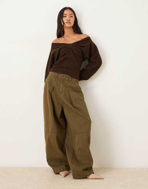 Motel - Sikuna - Maglione marrone con spalle scoperte, 2 di 4