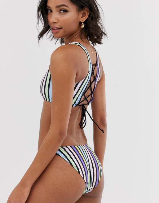Motel - Slip bikini a righe, 2 di 4