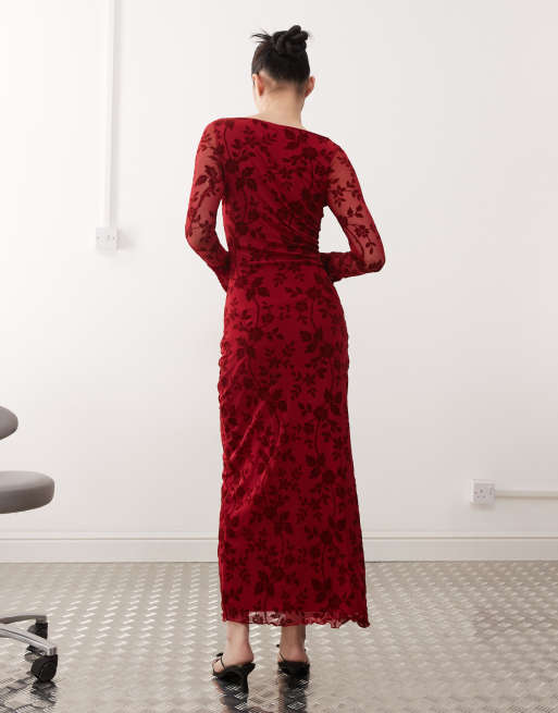 Motel Rocks Red Floral Dress Motel Rocks Galova Dress Ditsy