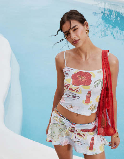 Motel solay bali print cami in multi (part of a set) - view 1