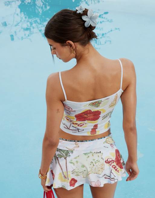 Motel solay bali print cami top in multi - part of a set