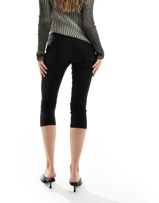 Womens black capri clearance trousers