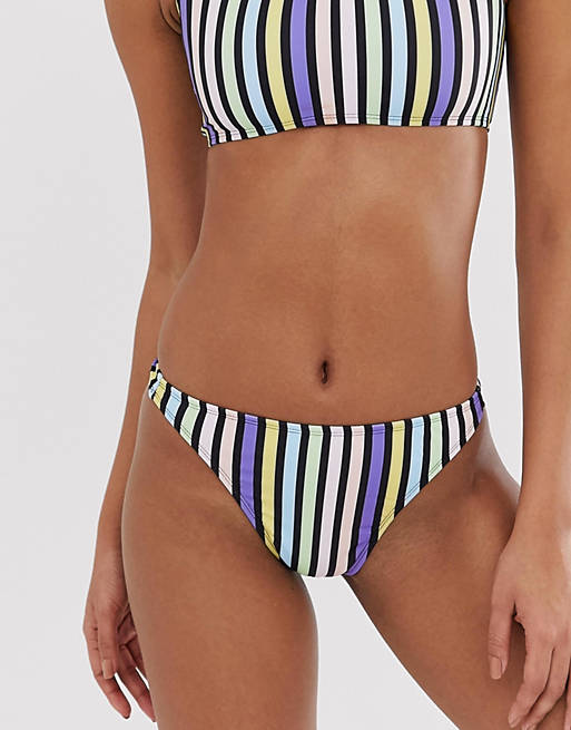 Motel stripe bikini bottom