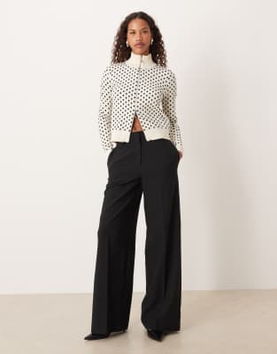 Motel Talisa Zip Up Knit Jacket In Multi