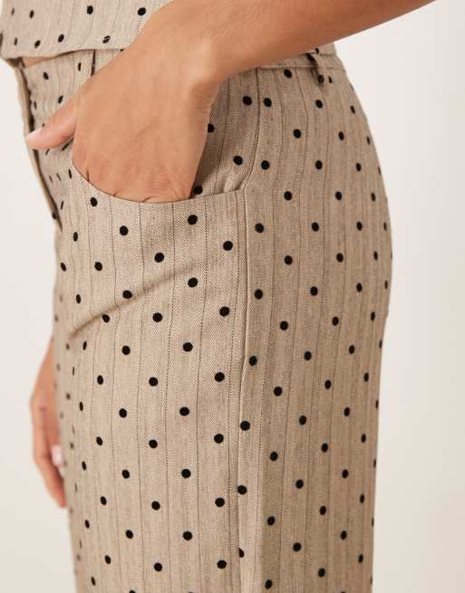Motel Tatina polka dot pants in beige - part of a set, 2 of 5