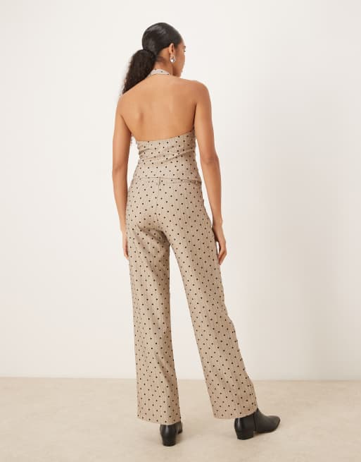 Motel Tatina polka dot pants in beige - part of a set, 3 of 5