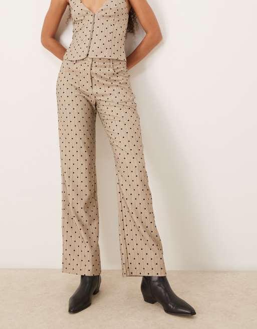 Motel Tatina polka dot pants in beige - part of a set, 4 of 5