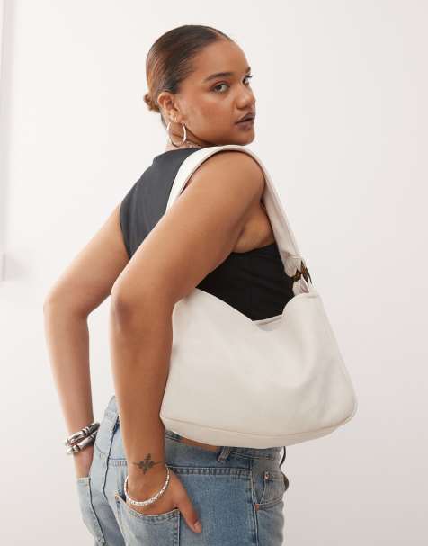 Motel Tetira slouchy shoulder bag in cream - view 1