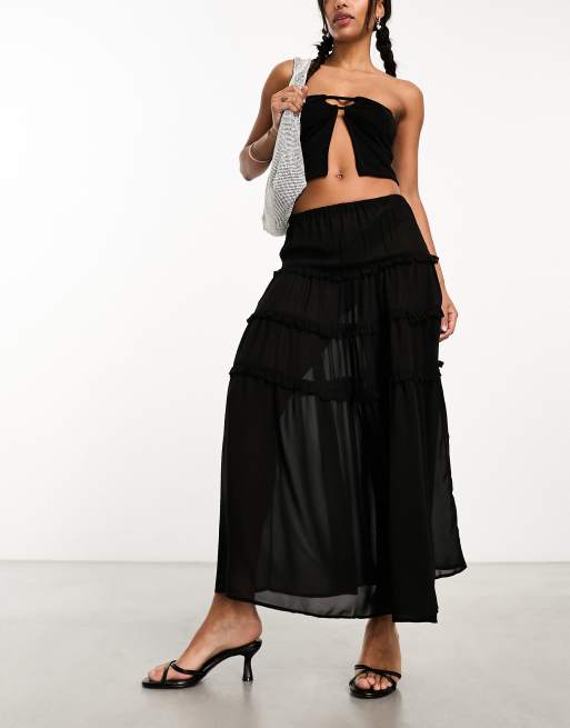 Boho maxi outlet skirt elastic waist