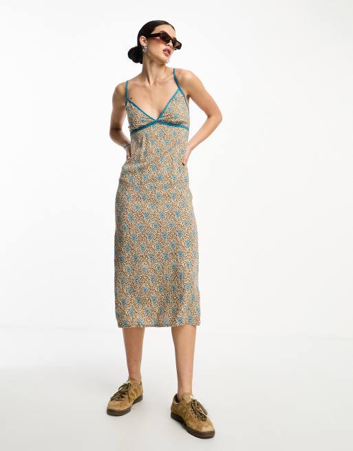 Buy All-Over Print Slip Dress with Adjustable Straps