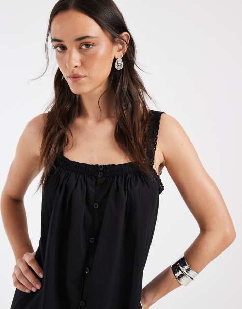 Motel Veraux poplin maxi dress in black - view 1