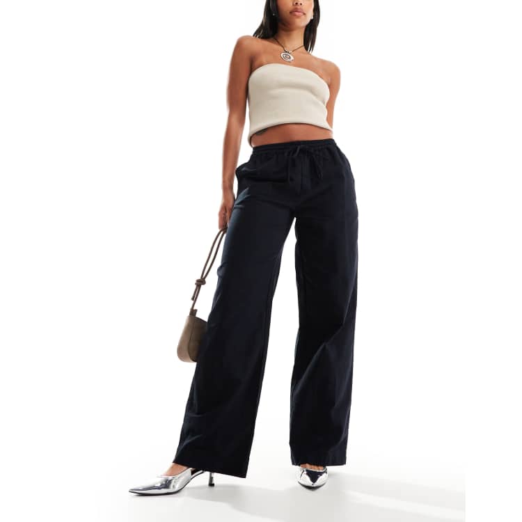 [LOW CLASSIC] / ☆ 25SS LINEN TUCK WIDE PANTS / BLACK LOW CLASSIC] / ☆ 25SS LINEN TUCK WIDE PANTS / BLACK (LOW