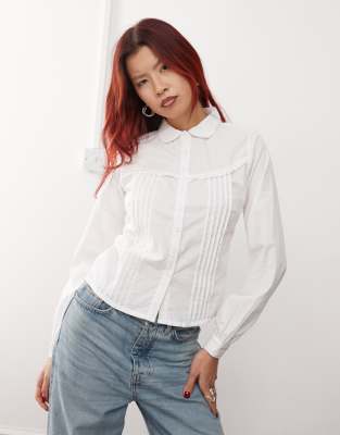 トップス ILLIGO Pintuck frill blouse white ILLIGO Pintuck frill blouse white - メルカリ