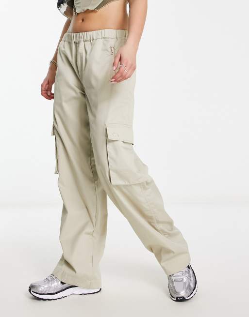 Twill Cargo Pants - Light beige - Ladies