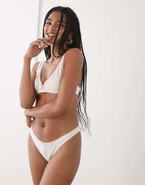 Motel yinis pointelle brief in ivory - view 1
