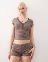 Bershka - T-shirt sans manches clouté - Gris délavé