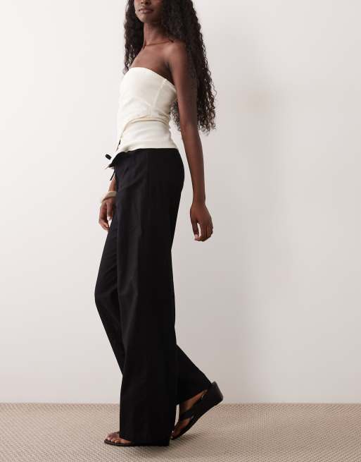 Motel - Yua - Pantalones negros de talle bajo, 2 de 5
