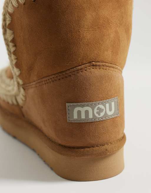 Mou 18 bottes en daim doublées de peau lainée, brun cognac, 4 de 4