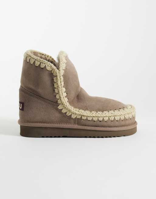 Mou 18 Stiefel aus Wildleder mit Shearling-Futter in Elefantengrau, 2 von 4
